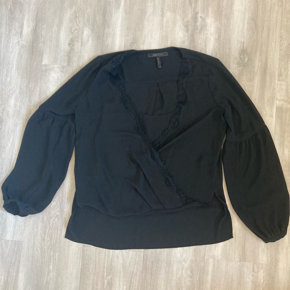 BCBGMaxAzria Black Blouse